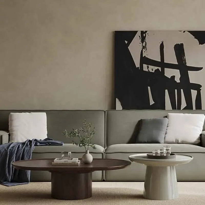 Nordic Elegance: Minimalist Oval Coffee Table