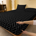 Luxurious Geometric Pattern Frosted Bedsheet