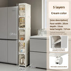 Elegant Narrow Bathroom Storage Cabinet with Wheels