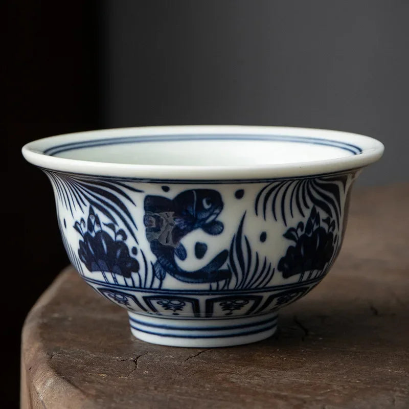 Exquisite Blue and White Porcelain Teacup - Masterpiece Ceramic