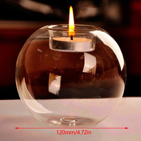 Exquisite European Glass Candle Holder - Elevate Your Home Décor
