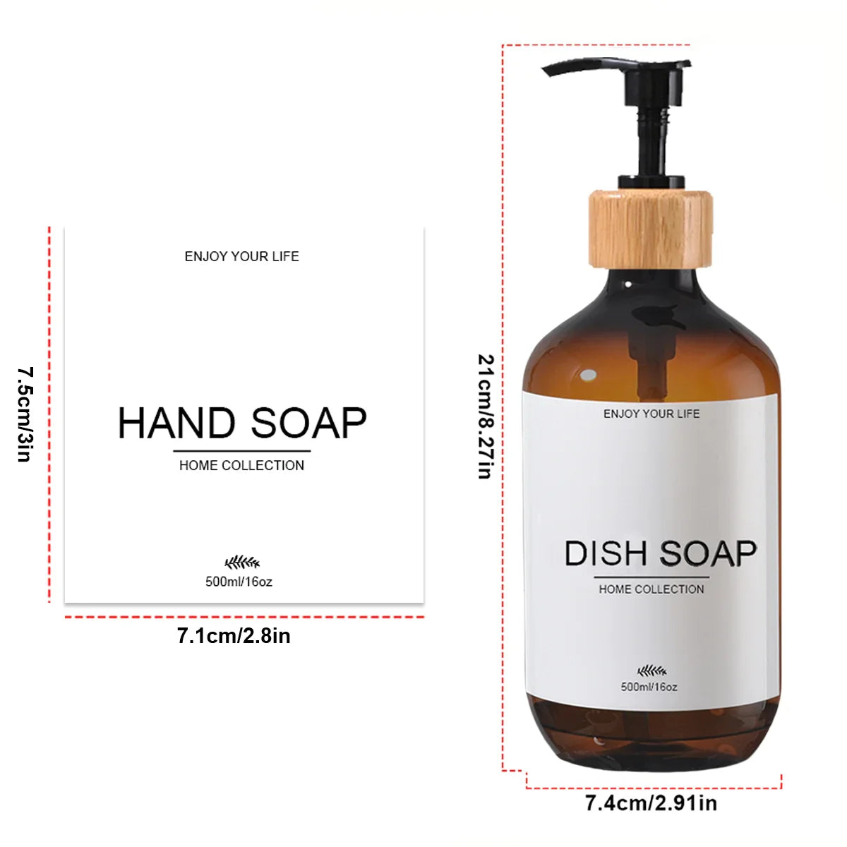 Elegant Matte Soap Dispenser Set with Tray for Kitchen & Bathroom