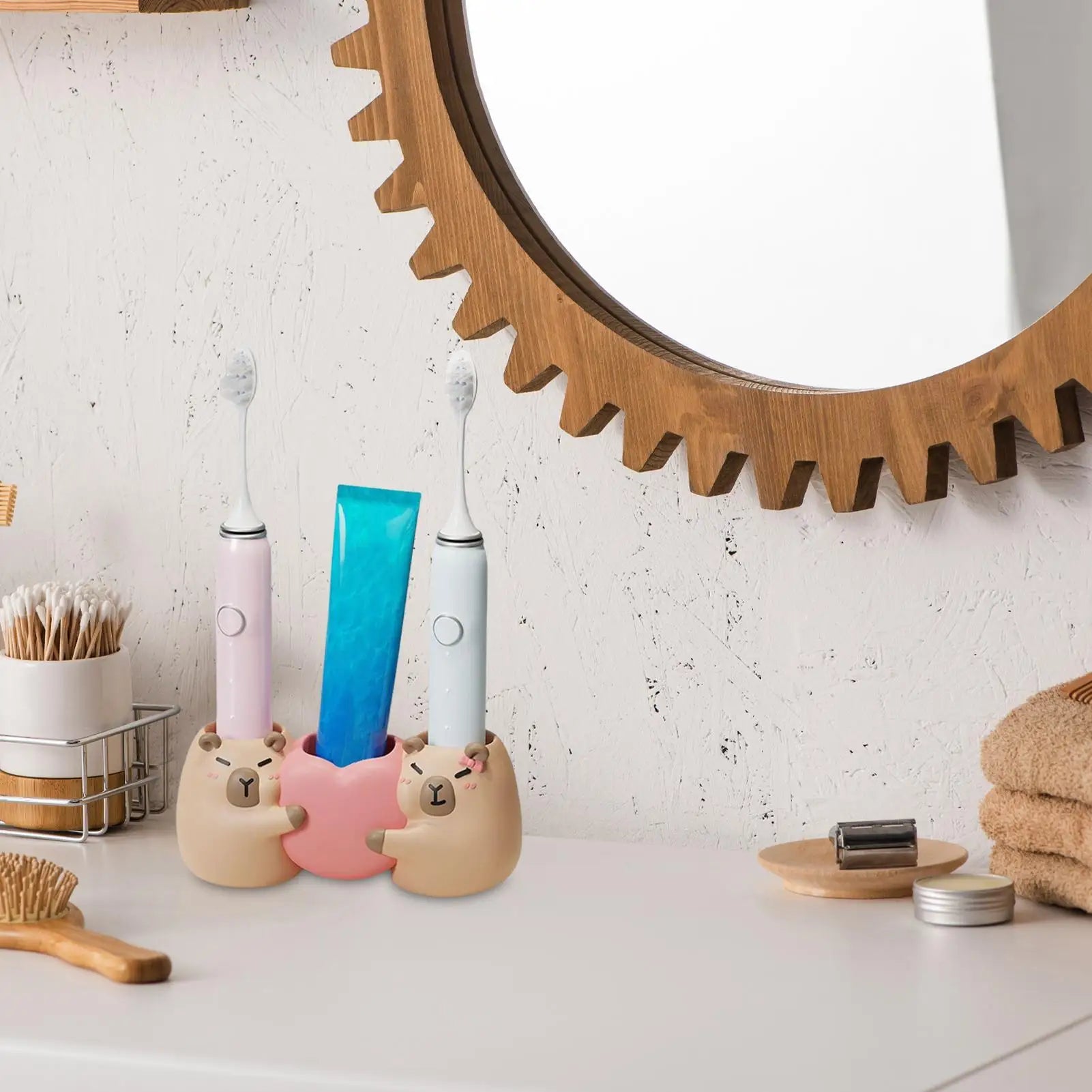 Charming Capybara Electric Toothbrush Holder for Families