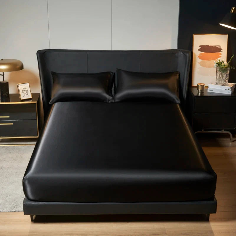 Luxury Satin Bedding Set with Elastic Fit - King Size