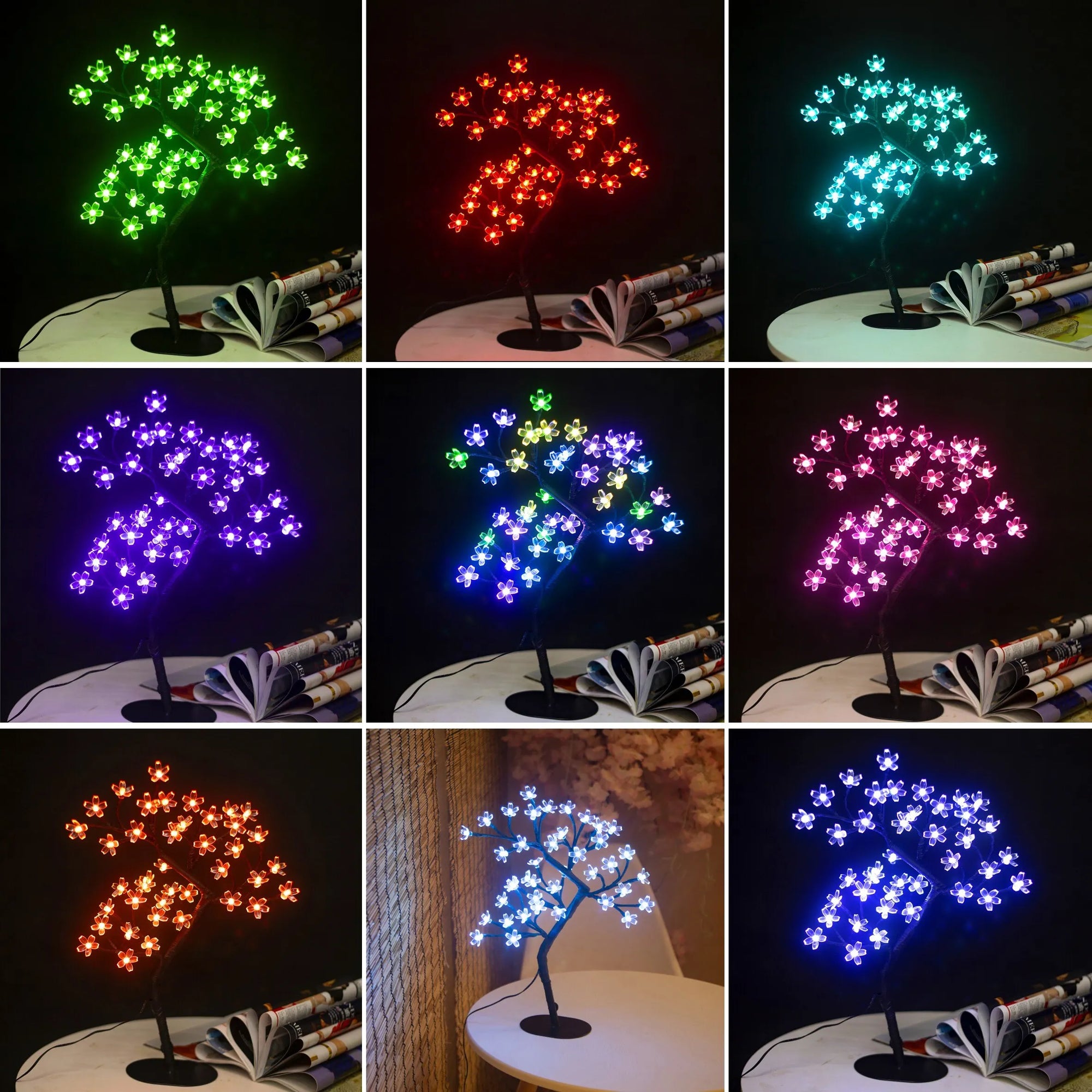 Enchanting Cherry Blossom LED Bonsai Lamp