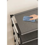 Stylish Space-saving Black Metal Simple Shoe Rack Footwear Organizer Stand Holder for Living Room