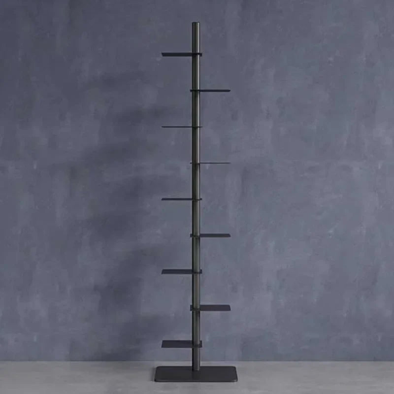 Nordic Minimalist Vertical Metal Bookcase for Children