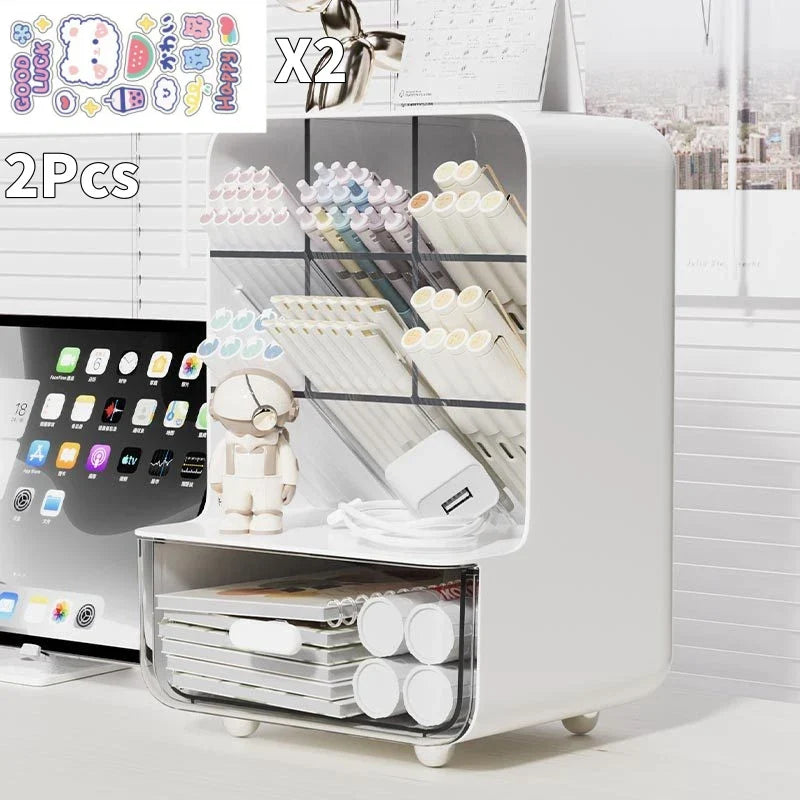 Elegant Slanted Pen Holder - Maximize Your Workspace