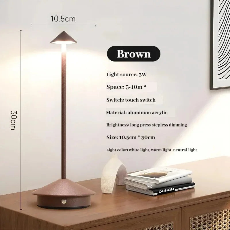Elegant Rechargeable LED Table Lamp with Touch Sensor