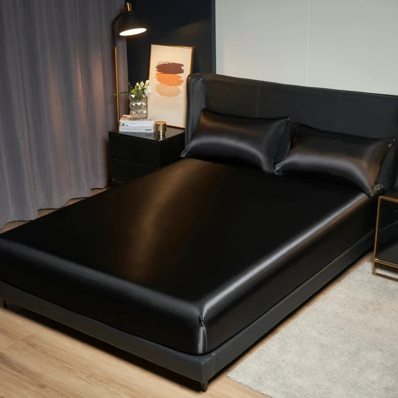 Luxury Satin Bedding Set with Elastic Fit - King Size