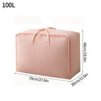 Large Capacity Clothes Storage Bag Waterproof Cabinet Wardrobe Organizer Quilt Pillow Blanket Organizer Dustproof Bedding Storag