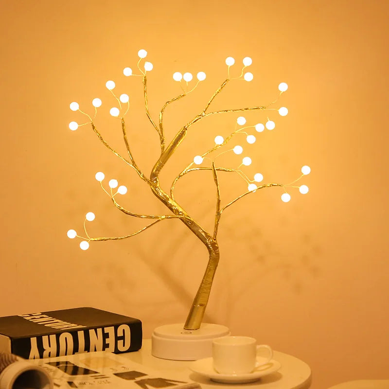 Enchanting LED Rose Leaf Table Lamp - Elegant USB Fairy Light
