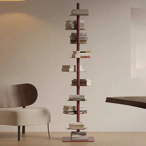 Nordic Minimalist Vertical Metal Bookcase for Children