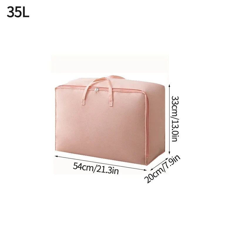 Large Capacity Clothes Storage Bag Waterproof Cabinet Wardrobe Organizer Quilt Pillow Blanket Organizer Dustproof Bedding Storag