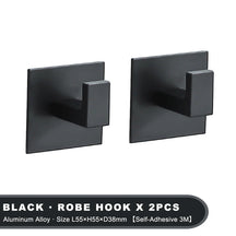 Black Self-Adhesive Wall Hooks For Hanging Keys Clothes Hanger Door 3M Robe Hook Coat Rack Towel Holder Bathroom Accessories