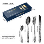 Exquisite 24-Piece Gold Steel Dinnerware Set