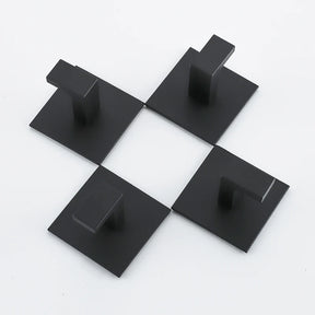 Black Self-Adhesive Wall Hooks For Hanging Keys Clothes Hanger Door 3M Robe Hook Coat Rack Towel Holder Bathroom Accessories
