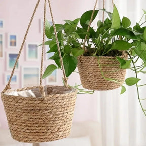 Elegant Jute Hanging Planter Set - Indoor & Outdoor Décor