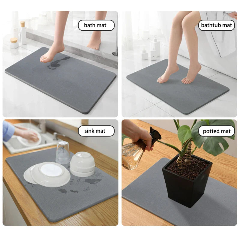 Luxurious Quick-Dry Diatomaceous Bath Mat
