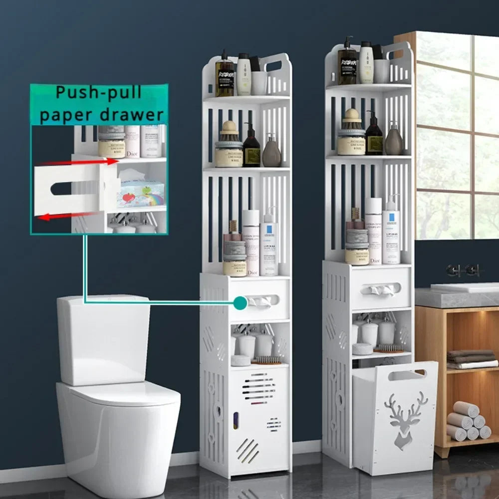 Elegant Bathroom Corner Storage Cabinet - Maximize Space & Style
