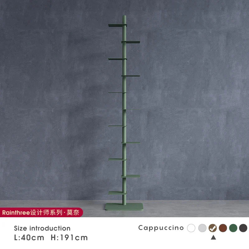 Nordic Minimalist Vertical Metal Bookcase for Children