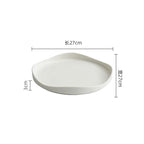 Elegant Ceramic Dinner Plate - Irregular Design for Modern Dining