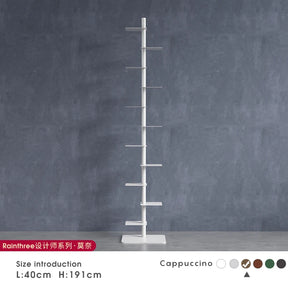 Nordic Minimalist Vertical Metal Bookcase for Children