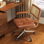 Elegant Retro Office Chair with Swivel and Rocking Function
