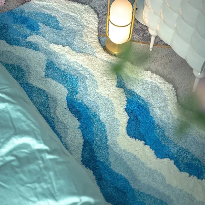 Ocean Wave Tufted Rug – Elegant Anti-Slip Home Decor