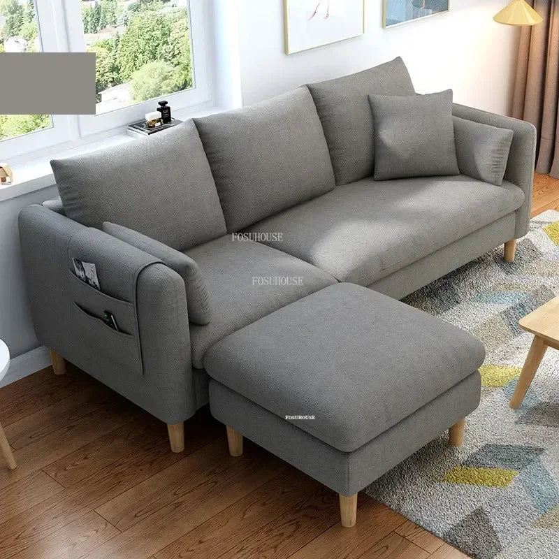 Elegant Nordic Double Seat Sofa for Living Room