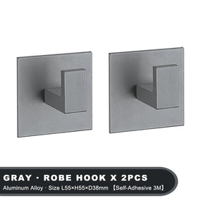Black Self-Adhesive Wall Hooks For Hanging Keys Clothes Hanger Door 3M Robe Hook Coat Rack Towel Holder Bathroom Accessories