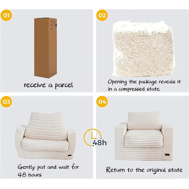 Luxurious Velvet Roll-up Sofa for Modern Spaces