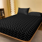 Luxurious Geometric Pattern Frosted Bedsheet