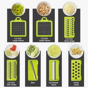 Household multi-function chopper slicing, shredding and dicing fast chopper 14/16-piece set chopper is suitable for the kitchen