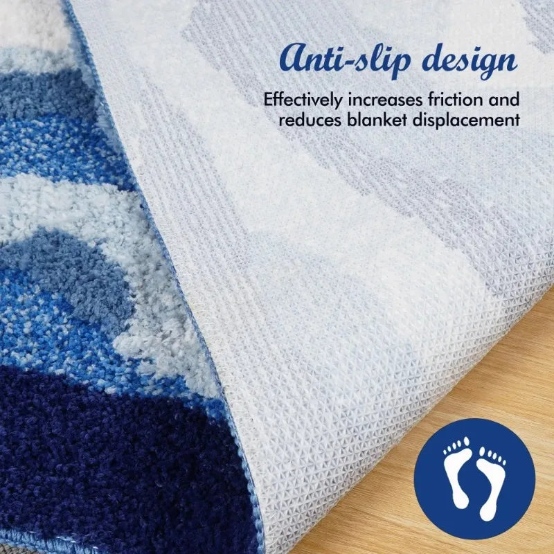 Ocean Wave Tufted Rug – Elegant Anti-Slip Home Decor