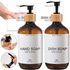 Elegant Matte Soap Dispenser Set with Tray for Kitchen & Bathroom