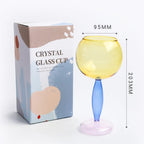 Elegant Contrast Color Glass Goblet - Creative Stemware