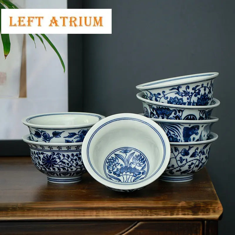 Exquisite Blue and White Porcelain Teacup - Masterpiece Ceramic