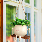 Charming Resin Swing Planter for Home & Garden