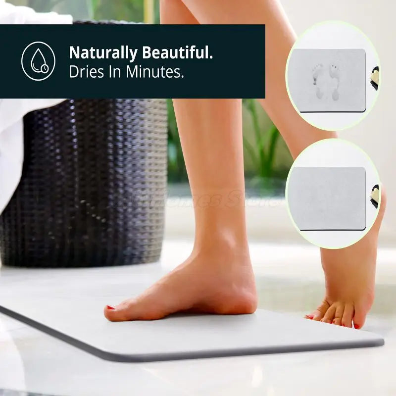 Luxurious Diatomaceous Stone Bath Mat - Ultra-Absorbent & Eco-Friendly