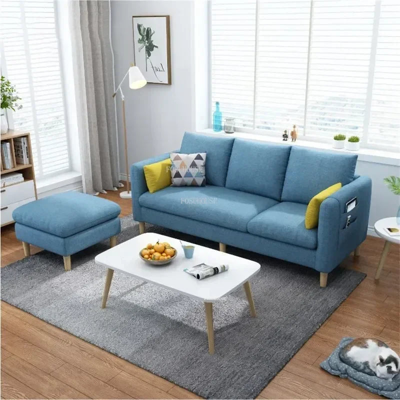 Elegant Nordic Double Seat Sofa for Living Room