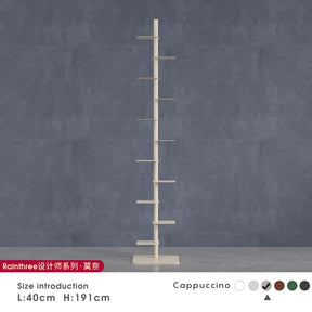 Nordic Minimalist Vertical Metal Bookcase for Children