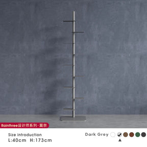 Nordic Minimalist Vertical Metal Bookcase for Children