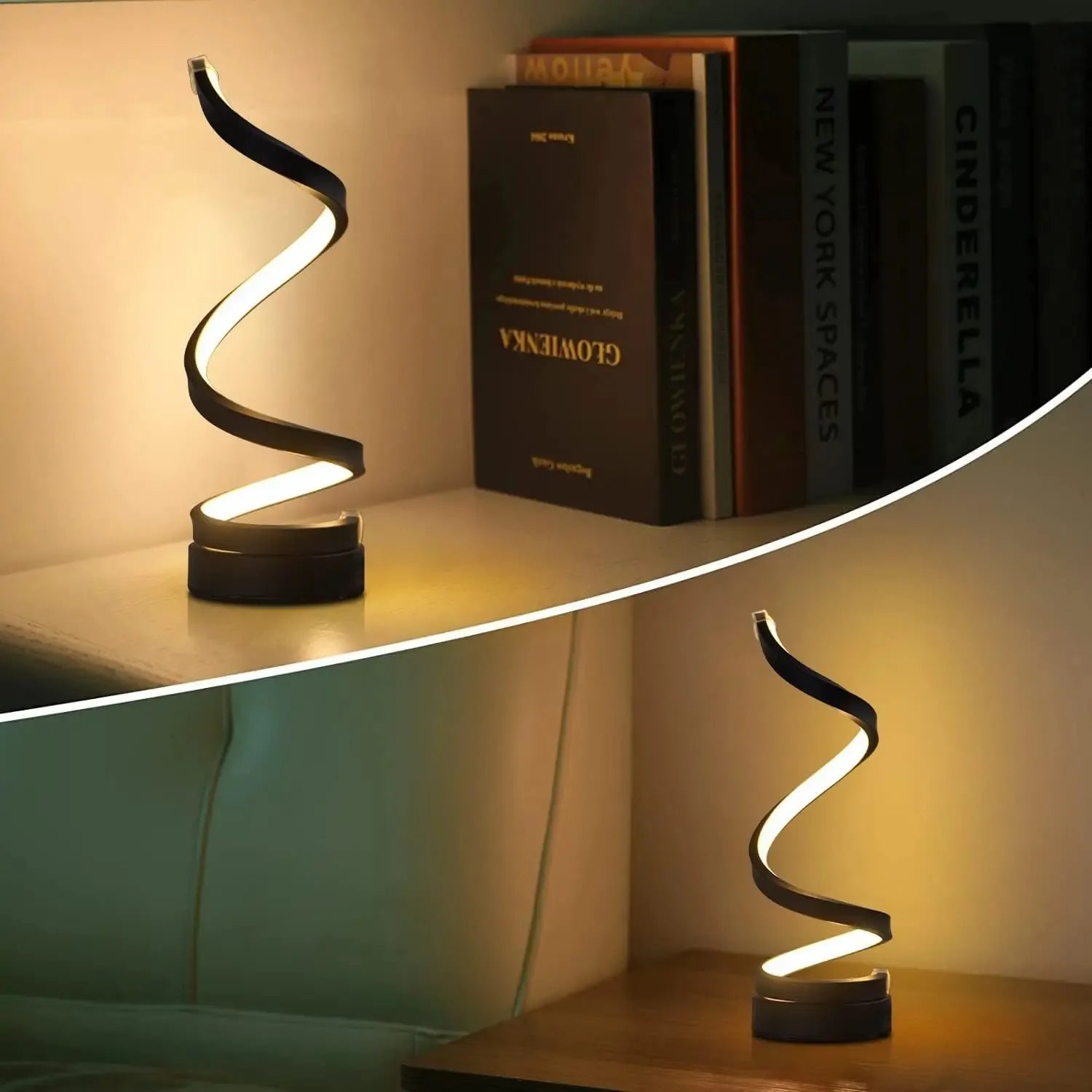 Elegant Spiral LED Table Lamp - Modern Ambiance Enhancer