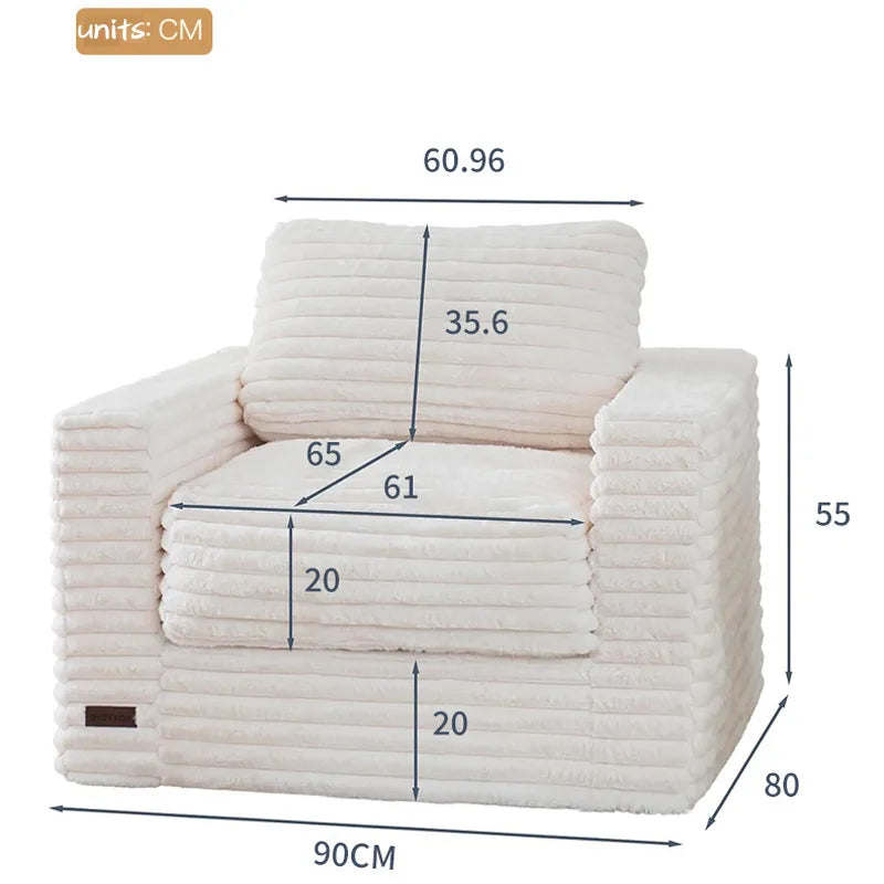 Luxurious Velvet Roll-up Sofa for Modern Spaces