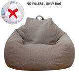Elegant Linen Bean Bag Sofa Cover - DIY Comfort