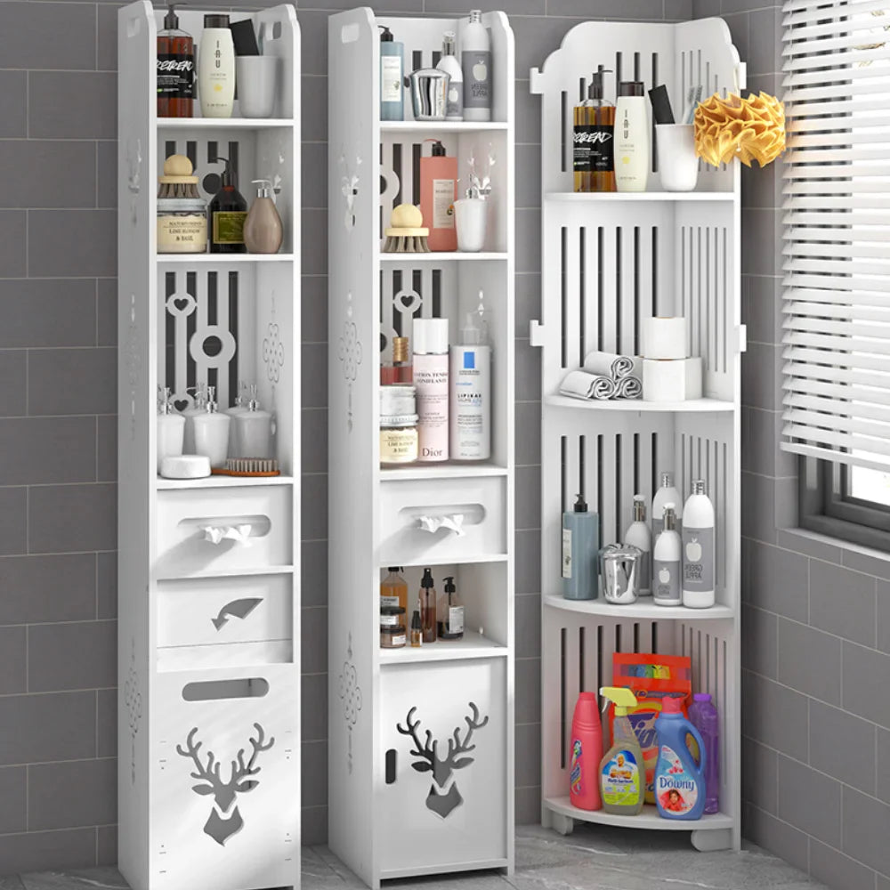 Elegant Bathroom Corner Storage Cabinet - Maximize Space & Style