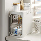 Elegant Narrow Bathroom Storage Cabinet with Wheels