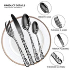 Exquisite 24-Piece Gold Steel Dinnerware Set