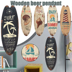 Vintage Surfboard Wooden Wall Sign – Ocean Beach Decor